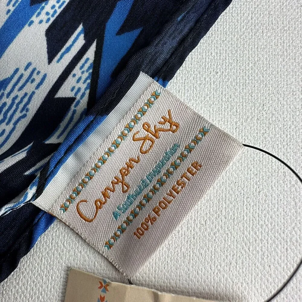 Canyon Sky Southwestern Blue White Scarf Wrap Table Runner